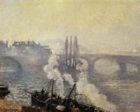 Pissarro, Camille - The Corneille Bridge, Rouen, Morning Mist